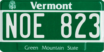 VT license plate NOE823