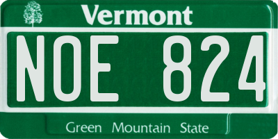 VT license plate NOE824