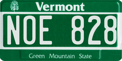 VT license plate NOE828