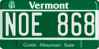 VT license plate NOE868