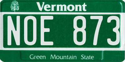 VT license plate NOE873