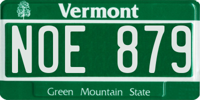 VT license plate NOE879