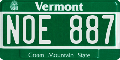 VT license plate NOE887