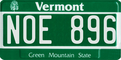 VT license plate NOE896