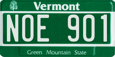 VT license plate NOE901