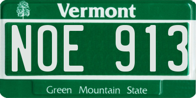 VT license plate NOE913