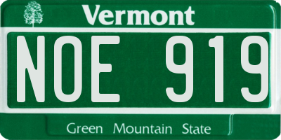 VT license plate NOE919