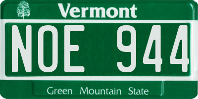 VT license plate NOE944