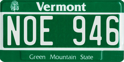 VT license plate NOE946
