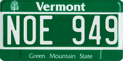 VT license plate NOE949
