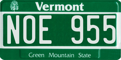 VT license plate NOE955