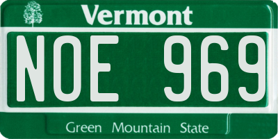 VT license plate NOE969