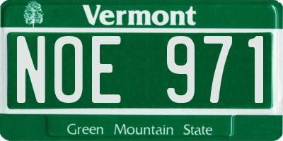 VT license plate NOE971