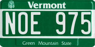 VT license plate NOE975