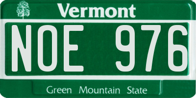 VT license plate NOE976