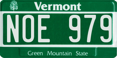 VT license plate NOE979