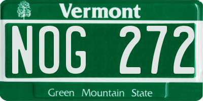 VT license plate NOG272