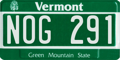 VT license plate NOG291