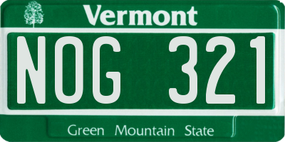 VT license plate NOG321