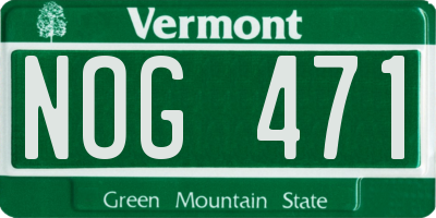 VT license plate NOG471