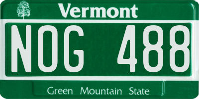 VT license plate NOG488