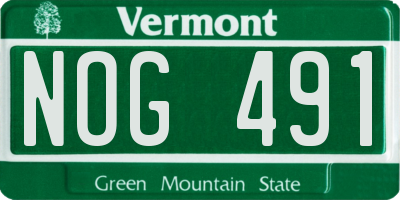 VT license plate NOG491