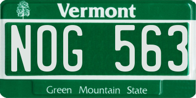 VT license plate NOG563