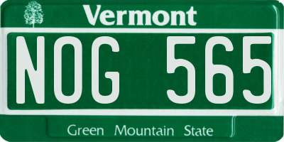VT license plate NOG565