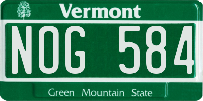 VT license plate NOG584