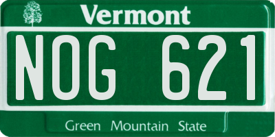 VT license plate NOG621