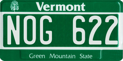 VT license plate NOG622