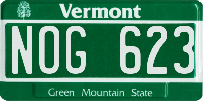 VT license plate NOG623