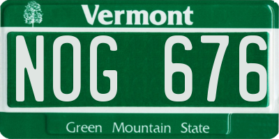 VT license plate NOG676