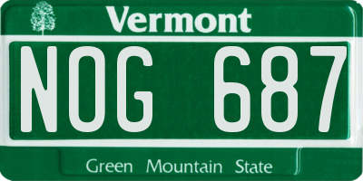 VT license plate NOG687