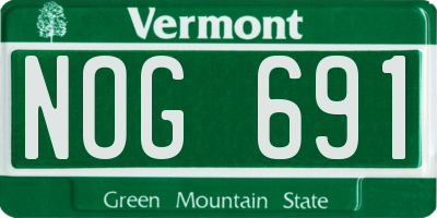 VT license plate NOG691