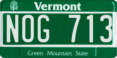 VT license plate NOG713