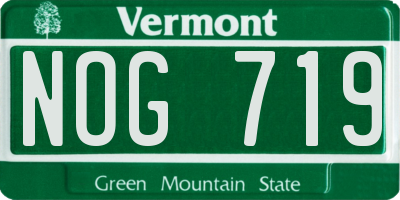 VT license plate NOG719