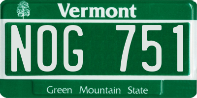 VT license plate NOG751
