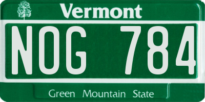 VT license plate NOG784