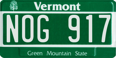 VT license plate NOG917