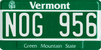 VT license plate NOG956