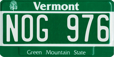 VT license plate NOG976