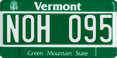 VT license plate NOH095