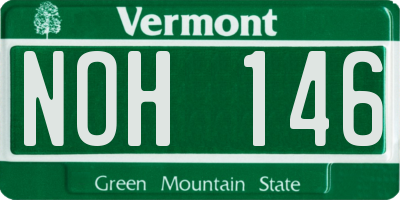 VT license plate NOH146