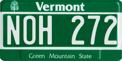 VT license plate NOH272