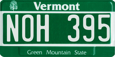 VT license plate NOH395