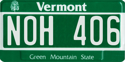 VT license plate NOH406