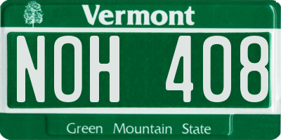 VT license plate NOH408