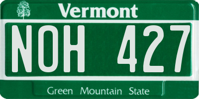 VT license plate NOH427