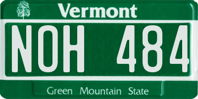 VT license plate NOH484
